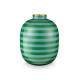 Pip Studio Stripes kovová váza 32cm, zelená