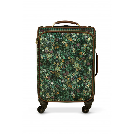 Pip Studio Tutti i Fiori cestovní kufr na kolečkách, zelený